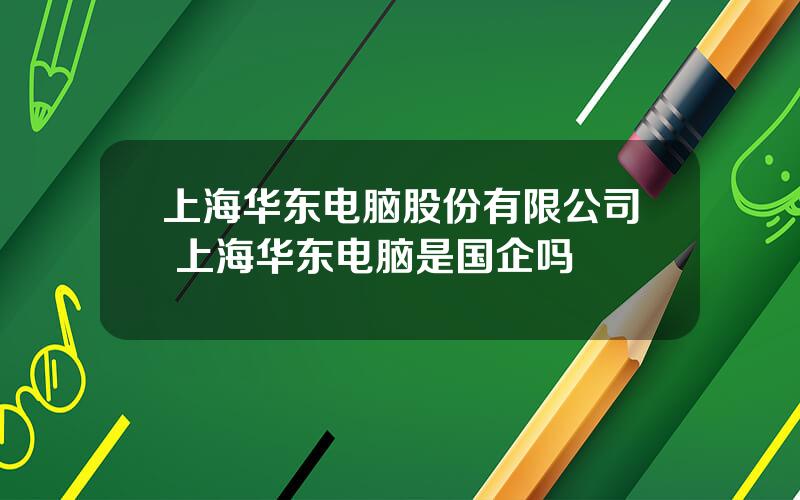 上海华东电脑股份有限公司 上海华东电脑是国企吗